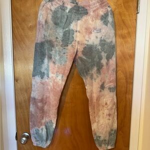 Nike Tie Dye Sweatpants | Green & Beige | Size Small